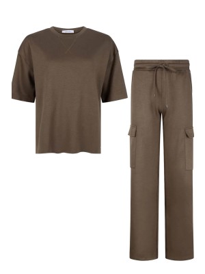 Ambika Pak broek/top Breeze Taupe | Freewear Pak broek/top Breeze - www.freewear.nl - Freewear