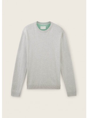 Tom Tailor Basic V-neck knit alfalfa melange | Freewear