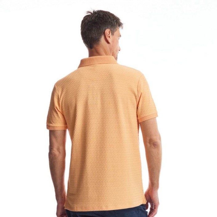 Twinlife Knitted polo jacquard Coral sands | Freewear Knitted polo jacquard - www.freewear.nl - Freewear