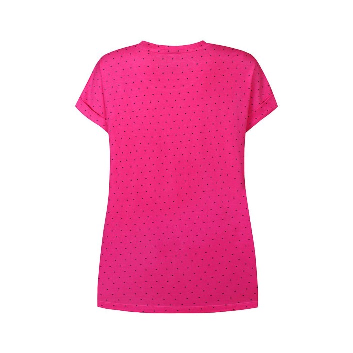 Ze-Ze T-shirt Ferah stippel pink yarrow | Freewear T-shirt Ferah stippel - www.freewear.nl - Freewear