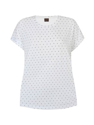 Ze-Ze T-shirt Ferah stippel white | Freewear T-shirt Ferah stippel - www.freewear.nl - Freewear