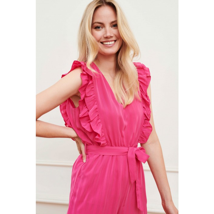 Lofty Manner Playsuit Elle pink | Freewear Playsuit Elle - www.freewear.nl - Freewear