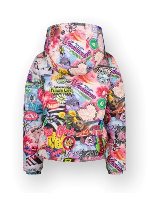 Vingino Tigelle Jas multicolor pink | Freewear Tigelle Jas - www.freewear.nl - Freewear