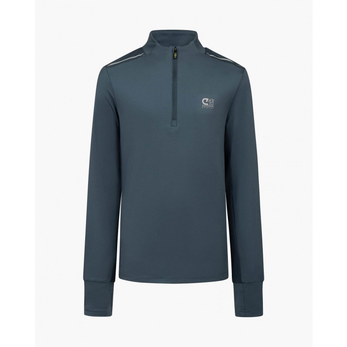 Cruyff Ki Ametrine 1/4 zip top dark slate | Freewear Ki Ametrine 1/4 zip top - www.freewear.nl - Freewear