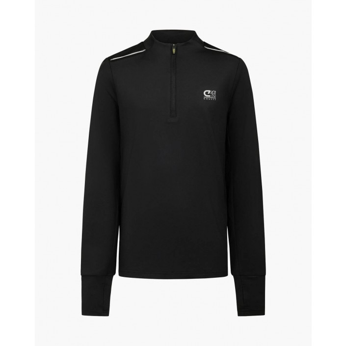 Cruyff Ki Ametrine 1/4 zip top black | Freewear Ki Ametrine 1/4 zip top - www.freewear.nl - Freewear