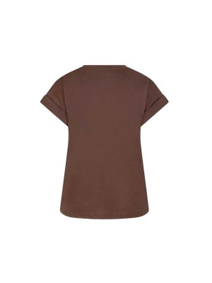 Lofty Manner T-shirt Maysa brown | Freewear T-shirt Maysa - www.freewear.nl - Freewear