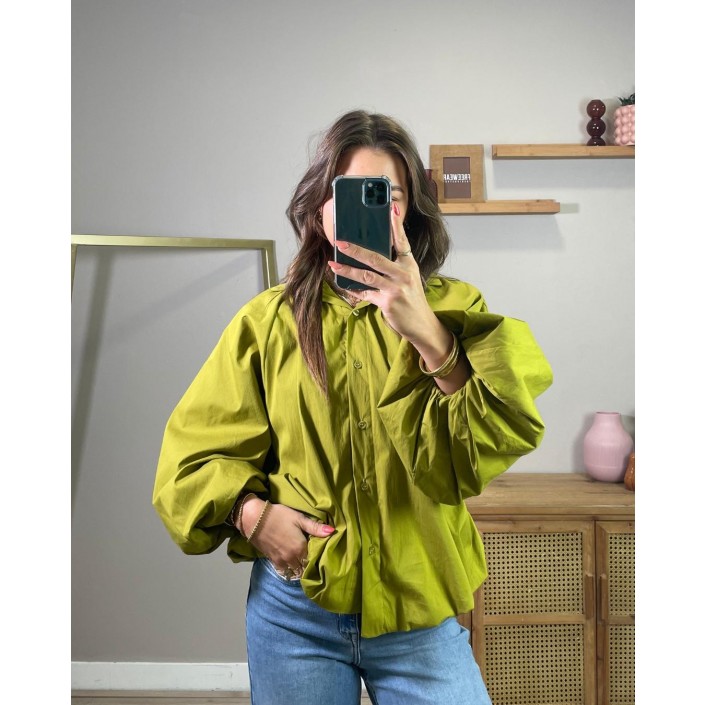 Ambika Blouse uni lm groen | Freewear Blouse uni lm - www.freewear.nl - Freewear
