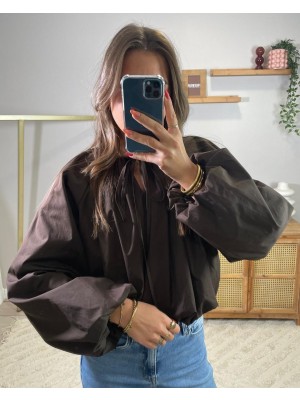 Ambika Blouse uni lm bruin | Freewear Blouse uni lm - www.freewear.nl - Freewear