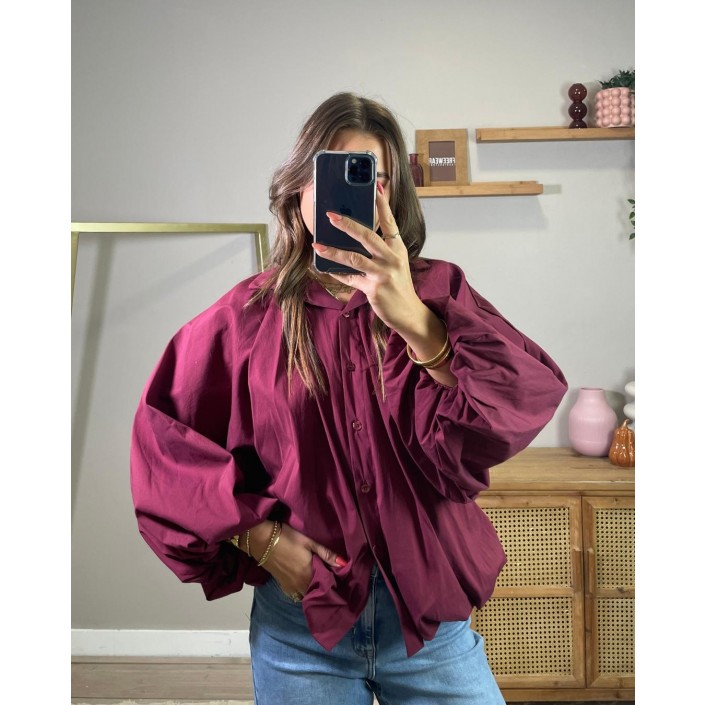 Ambika Blouse uni lm donker rood | Freewear Blouse uni lm - www.freewear.nl - Freewear
