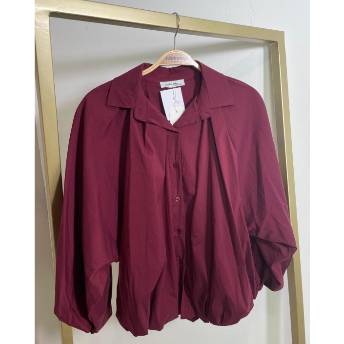 Ambika Blouse uni lm donker rood | Freewear Blouse uni lm - www.freewear.nl - Freewear