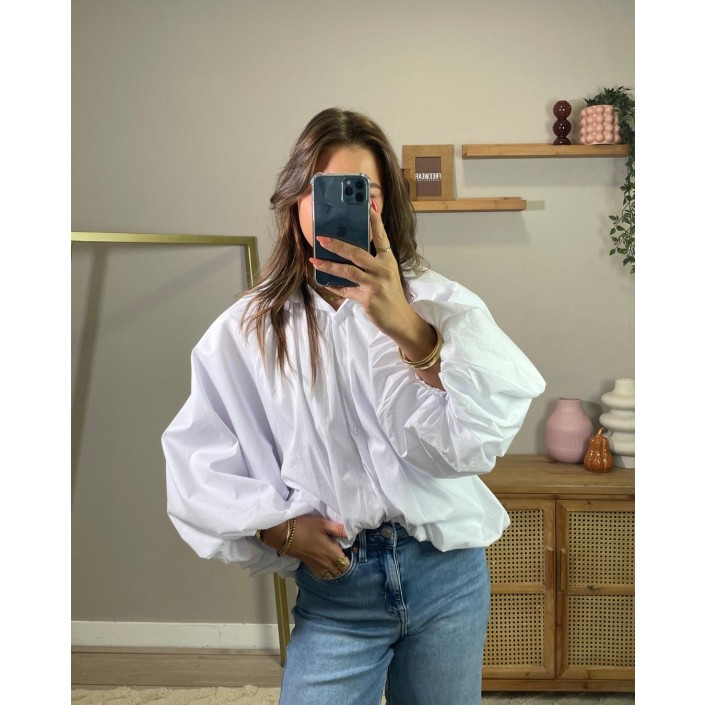 Ambika Blouse uni lm wit | Freewear Blouse uni lm - www.freewear.nl - Freewear