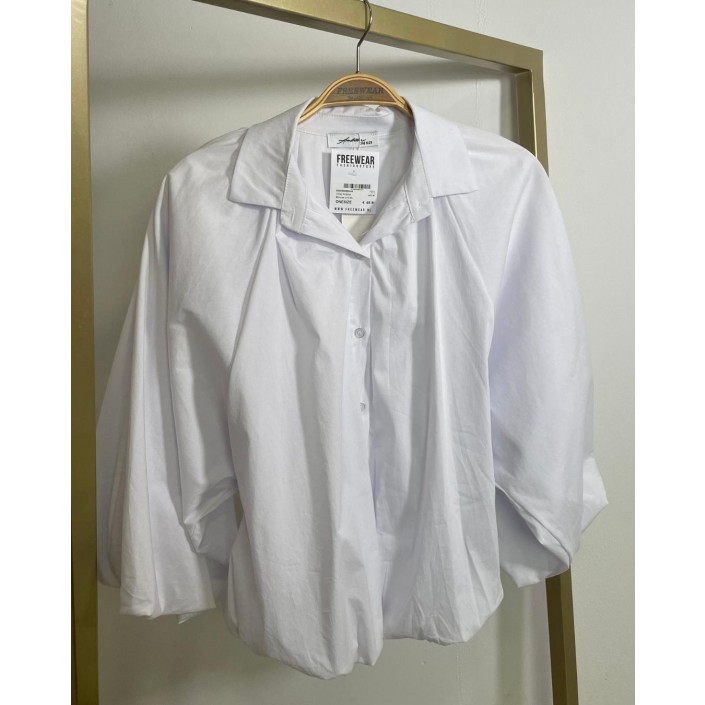 Ambika Blouse uni lm wit | Freewear Blouse uni lm - www.freewear.nl - Freewear