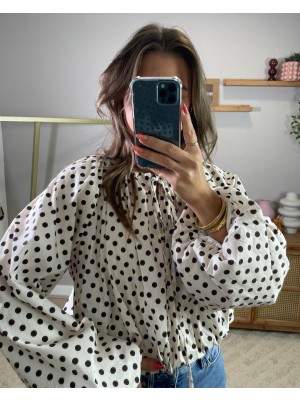 Ambika Blouse uni lm strikje bruin | Freewear Blouse uni lm strikje - www.freewear.nl - Freewear