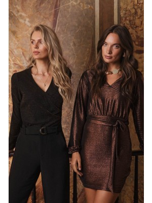 Lofty Manner Dress Kelly brown | Freewear Dress Kelly - www.freewear.nl - Freewear