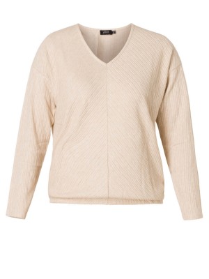 Yest Candace Essential Pullover Sand | Freewear Candace Essential Pullover - www.freewear.nl - Freewear