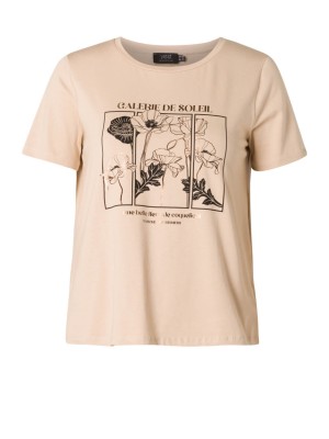 Yest Ivamaria Essential T-shirt Sand | Freewear