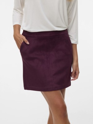Vero Moda VMDONNA DINA FAUX SUEDE SHORT SKIRT: Winetasting | Freewear VMDONNA DINA FAUX SUEDE SHORT SKIRT: - www.freewear.nl - Freewear