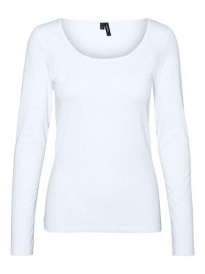 Vero Moda VMMAXI MY LS SOFT UNECK NOOS Bright White | Freewear
