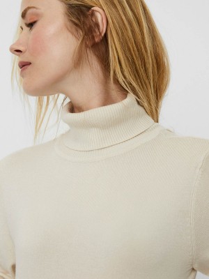 Vero Moda VMGLORY LS ROLLNECK BLOUSE NOOS Birch | Freewear VMGLORY LS ROLLNECK BLOUSE NOOS - www.freewear.nl - Freewear