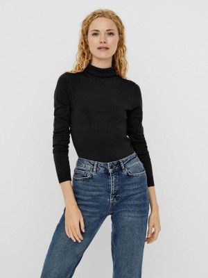 Vero Moda VMGLORY LS ROLLNECK BLOUSE NOOS Black | Freewear VMGLORY LS ROLLNECK BLOUSE NOOS - www.freewear.nl - Freewear