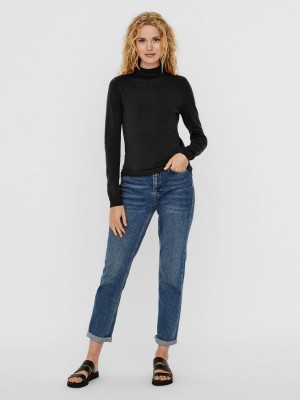 Vero Moda VMGLORY LS ROLLNECK BLOUSE NOOS Black | Freewear VMGLORY LS ROLLNECK BLOUSE NOOS - www.freewear.nl - Freewear