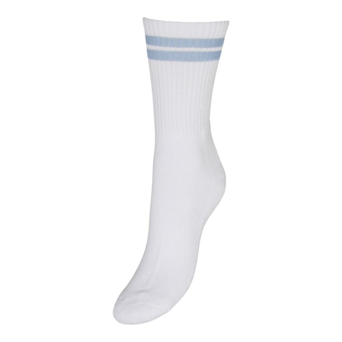 Vero Moda VMMEL STRIPE SPORTY SOCKS NOOS Snow White/SKYWAY | Freewear VMMEL STRIPE SPORTY SOCKS NOOS - www.freewear.nl - Freewear