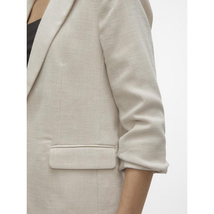 Vero Moda VMFRIDA 3/4 REGULAR BLAZER NOOS Oatmeal/MELANGE | Freewear VMFRIDA 3/4 REGULAR BLAZER NOOS - www.freewear.nl - Freewear