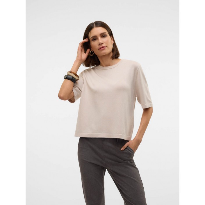Vero Moda VMSILJE 2/4 O-NCK OVERSIZE PULL GA : Moonbeam | Freewear VMSILJE 2/4 O-NCK OVERSIZE PULL GA : - www.freewear.nl - Freewear