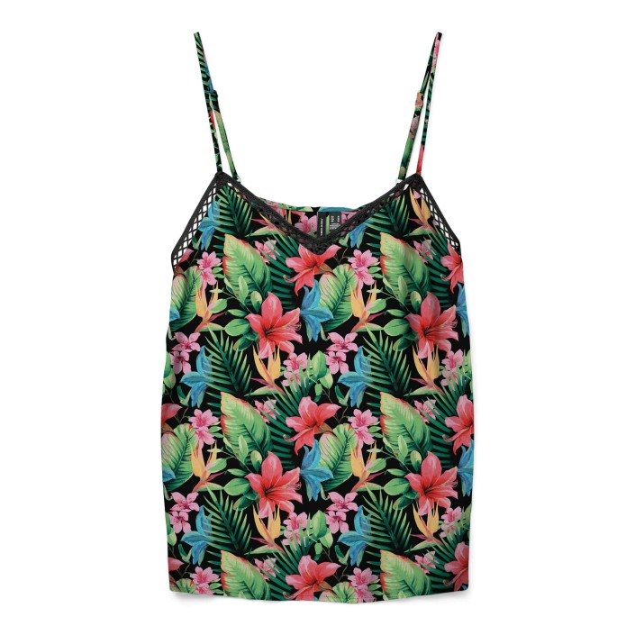 Vero Moda VMMENNY LACE SINGLET WVN GA Black/Mette | Freewear VMMENNY LACE SINGLET WVN GA - www.freewear.nl - Freewear