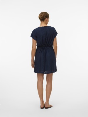Vero Moda VMTASSA SS SHORT DRESS JRS NOOS Navy Blazer | Freewear VMTASSA SS SHORT DRESS JRS NOOS - www.freewear.nl - Freewear