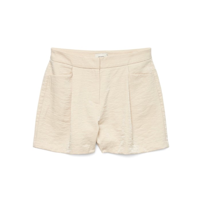 Vero Moda VMLIANA MW SHINY SHORTS Oatmeal | Freewear VMLIANA MW SHINY SHORTS - www.freewear.nl - Freewear
