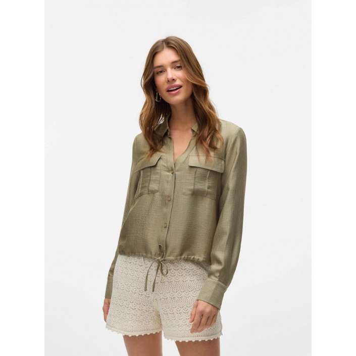 Vero Moda VMTOMA LS TIE SHIRT WVN Mermaid | Freewear VMTOMA LS TIE SHIRT WVN - www.freewear.nl - Freewear