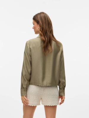 Vero Moda VMTOMA LS TIE SHIRT WVN Mermaid | Freewear VMTOMA LS TIE SHIRT WVN - www.freewear.nl - Freewear