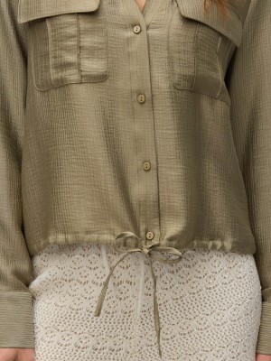 Vero Moda VMTOMA LS TIE SHIRT WVN Mermaid | Freewear VMTOMA LS TIE SHIRT WVN - www.freewear.nl - Freewear