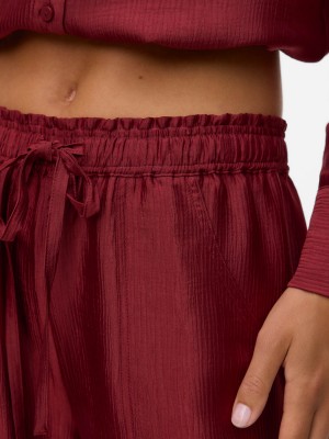 Vero Moda VMTOMA HW STRAIGHT PANTS WVN Syrah | Freewear VMTOMA HW STRAIGHT PANTS WVN - www.freewear.nl - Freewear