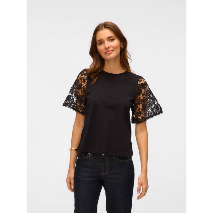 Vero Moda VMPANNA 2/4 TOP JRS Black | Freewear VMPANNA 2/4 TOP JRS - www.freewear.nl - Freewear