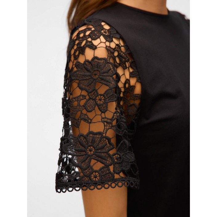 Vero Moda VMPANNA 2/4 TOP JRS Black | Freewear VMPANNA 2/4 TOP JRS - www.freewear.nl - Freewear