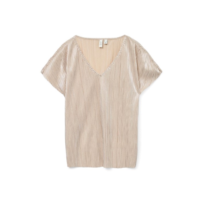 Vero Moda VMDUVI S/S V-NECK TOP JRS BTQ GA NL Silver Colour | Freewear VMDUVI S/S V-NECK TOP JRS BTQ GA NL - www.freewear.nl - Freewear