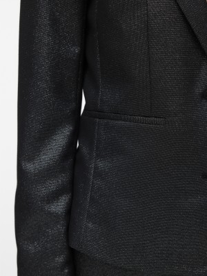 Vero Moda VMSAFINA LS FITTED SHINY BLAZER Black/SILVER LUREX | Freewear VMSAFINA LS FITTED SHINY BLAZER - www.freewear.nl - Freewear