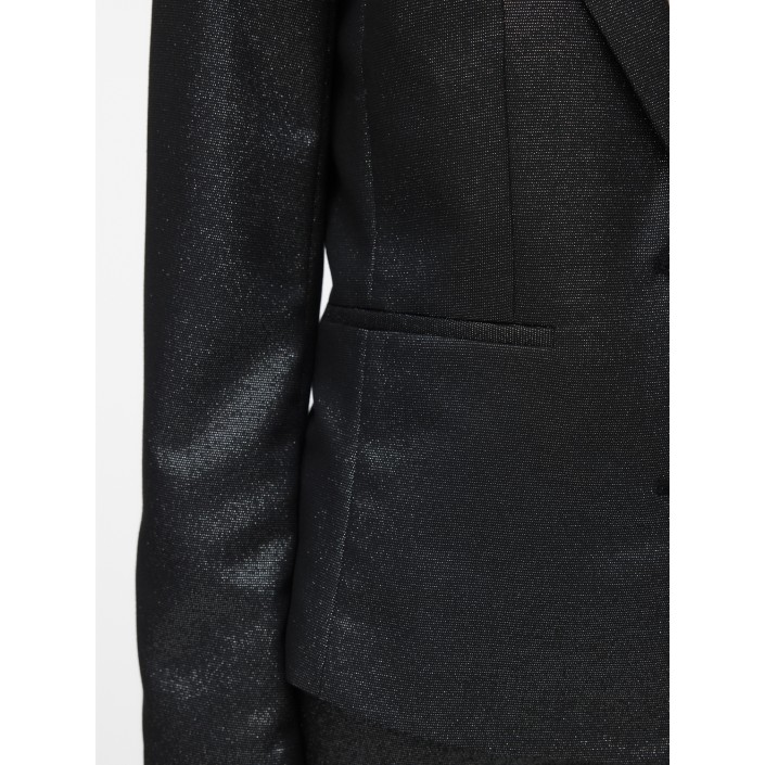 Vero Moda VMSAFINA LS FITTED SHINY BLAZER Black/SILVER LUREX | Freewear VMSAFINA LS FITTED SHINY BLAZER - www.freewear.nl - Freewear