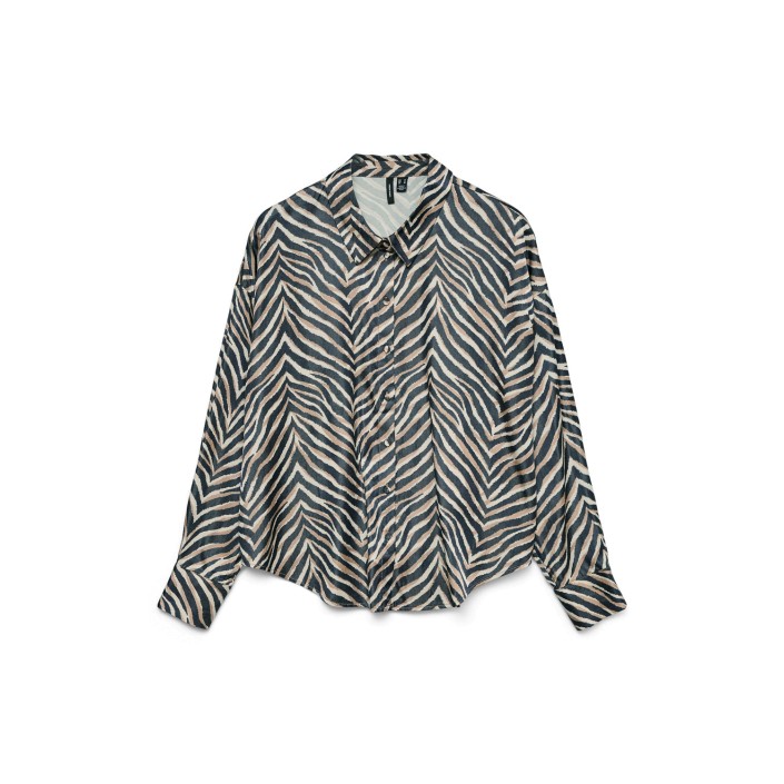 Vero Moda VMVINA SONYA LS SHIRT WVN GA Black/Sonya | Freewear VMVINA SONYA LS SHIRT WVN GA - www.freewear.nl - Freewear