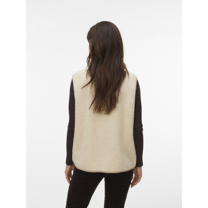 Vero Moda VMCLEO SHORT WAISTCOAT GA BOO Oatmeal | Freewear VMCLEO SHORT WAISTCOAT GA BOO - www.freewear.nl - Freewear