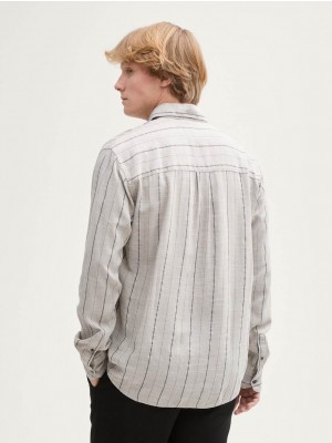 Tom Tailor relaxed viscos linen shirt 37291 | Freewear relaxed viscos linen shirt - www.freewear.nl - Freewear