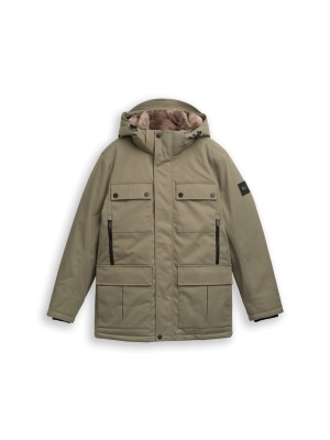 Tom Tailor Fieldjacket with hood olive green | Freewear Fieldjacket with hood - www.freewear.nl - Freewear