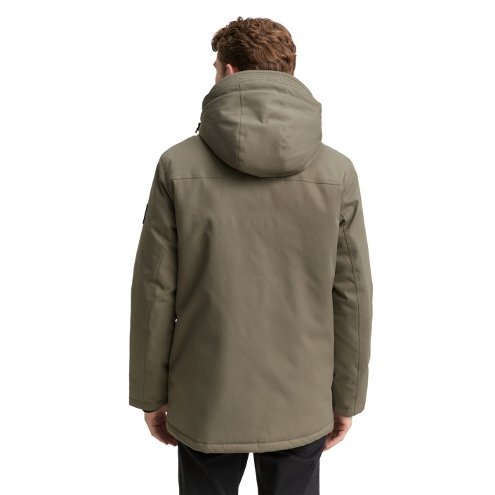 Tom Tailor Fieldjacket with hood olive green | Freewear Fieldjacket with hood - www.freewear.nl - Freewear