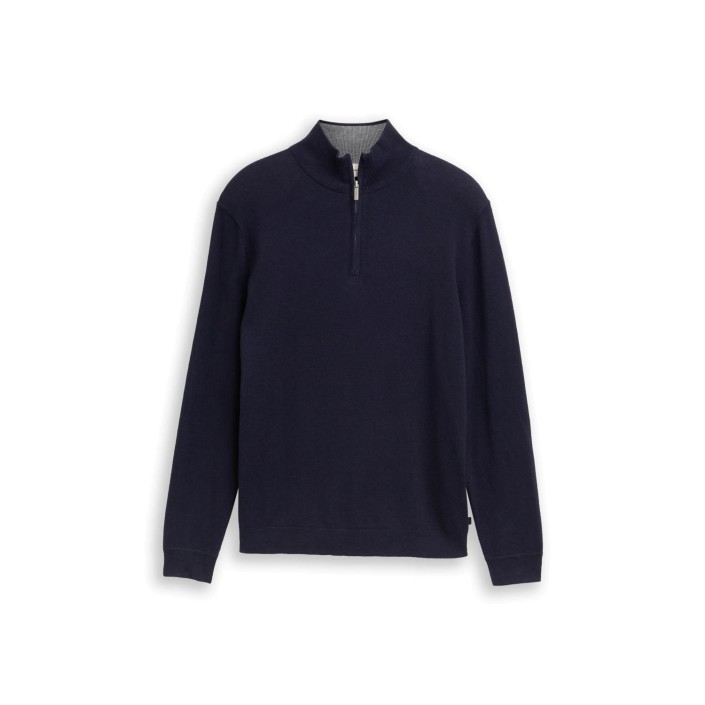 Tom Tailor Cotton Knitted Troyer 13160 | Freewear Cotton Knitted Troyer - www.freewear.nl - Freewear