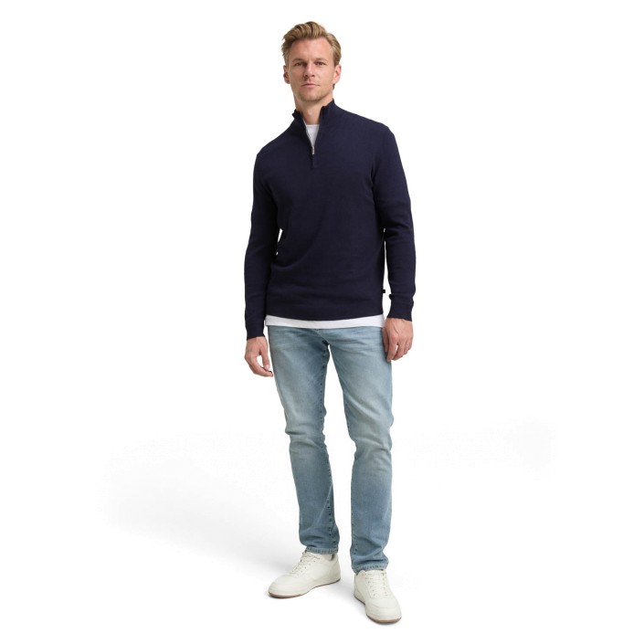 Tom Tailor Cotton Knitted Troyer 13160 | Freewear Cotton Knitted Troyer - www.freewear.nl - Freewear
