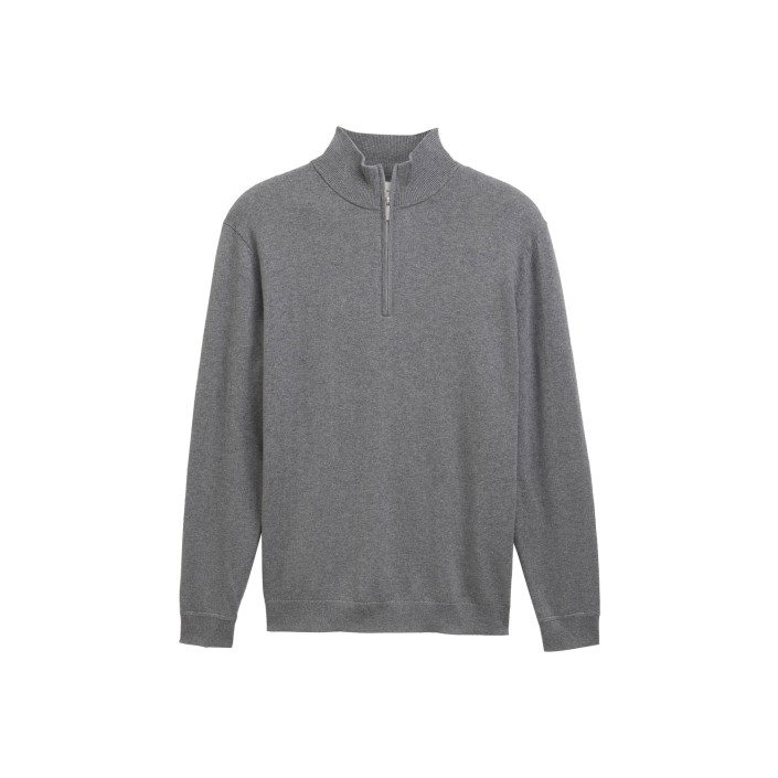 Tom Tailor Cotton Knitted Troyer 38679 | Freewear Cotton Knitted Troyer - www.freewear.nl - Freewear