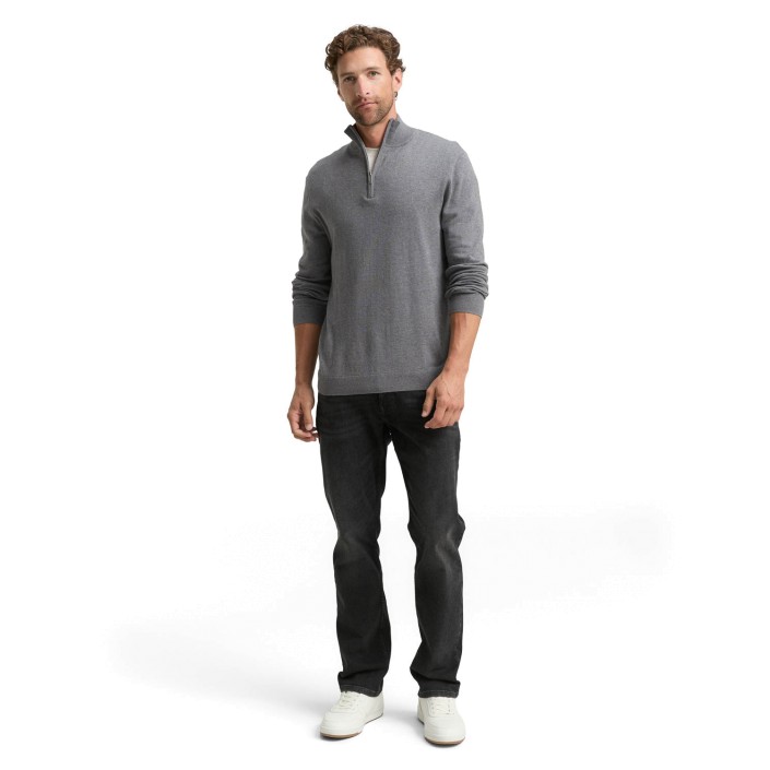 Tom Tailor Cotton Knitted Troyer 38679 | Freewear Cotton Knitted Troyer - www.freewear.nl - Freewear