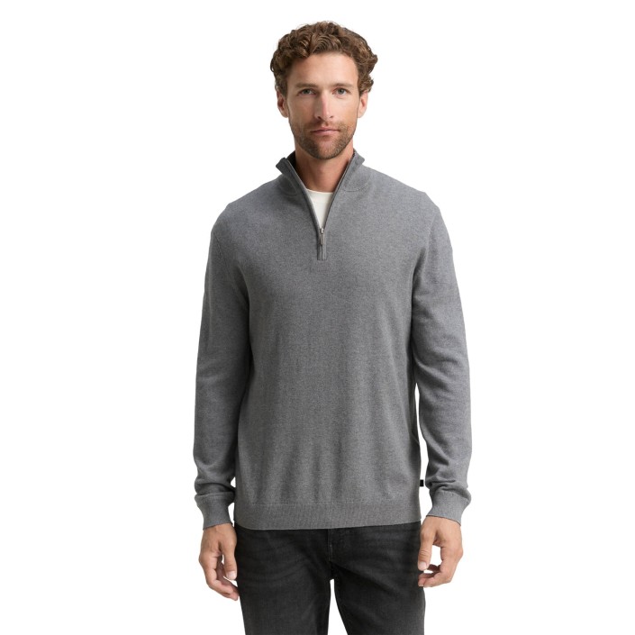 Tom Tailor Cotton Knitted Troyer 38679 | Freewear Cotton Knitted Troyer - www.freewear.nl - Freewear